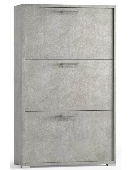 Scarpiera 3 ribalte Doppia profondità / Doppia capienza  Cemento