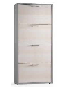 Scarpiera 4 ribalte doppia capienza / doppia profondità Tessuto / Larice 2