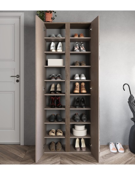 Mobile ingresso scarpiera con anta a specchio Bronzo