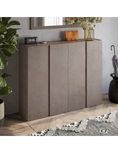 Madia / scarpiera ingresso 4 ante 10 ripiani interni Bronzo