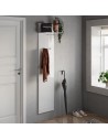Pannello ingresso appendiabiti con 2 ganci appendiabiti Bianco laccato