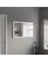 Specchio ingresso / sala con cornice Bianco laccato