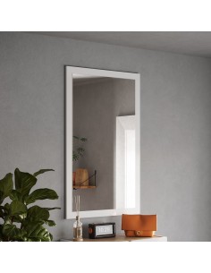 Specchio ingresso / sala con cornice Bianco laccato 2