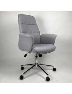 Poltrona imbottita in tessuto Grigio