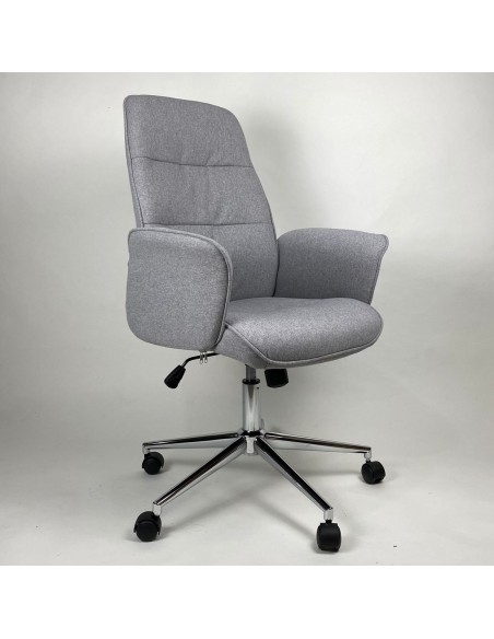 Poltrona imbottita in tessuto Grigio
