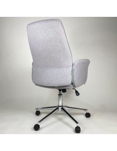 Poltrona imbottita in tessuto Grigio 2