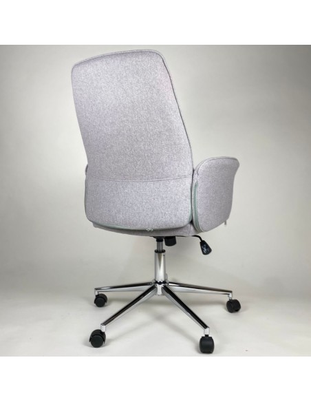 Poltrona imbottita in tessuto Grigio