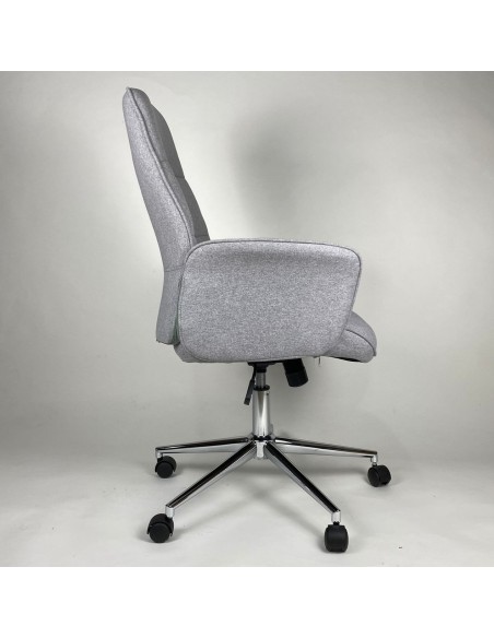 Poltrona imbottita in tessuto Grigio