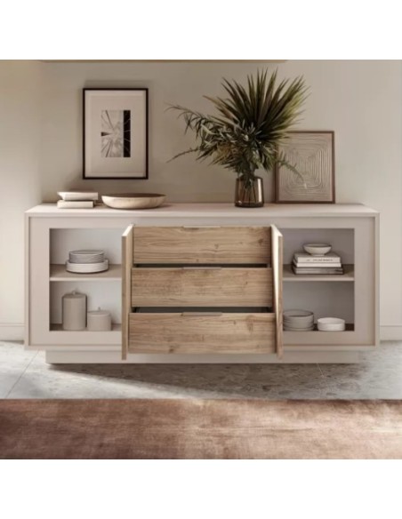 Madia 2 ante 3 cassetti Cashmere/Rovere kadiz