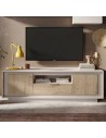 Porta TV 2 ante - 1 cassetto Cashmere/Rovere kadiz