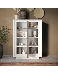 Madia 2 ante alta Bianco opaco/Mercure 2