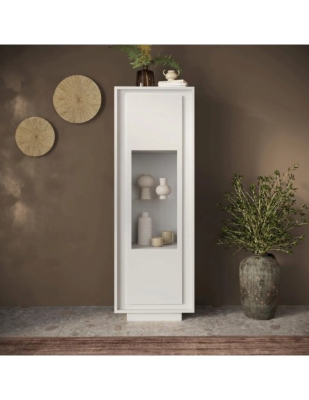 Vetrina 1 anta Bianco opaco