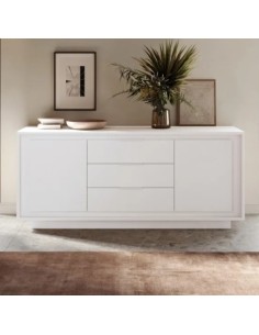 Madia 2 ante - 3 cassetti Bianco opaco