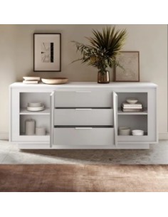 Madia 2 ante - 3 cassetti Bianco opaco 2