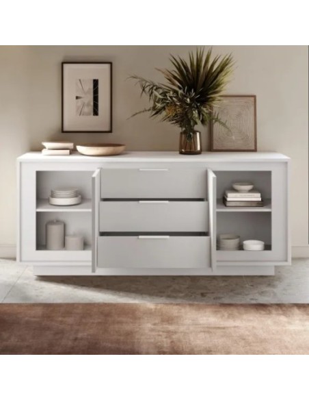 Madia 2 ante - 3 cassetti Bianco opaco