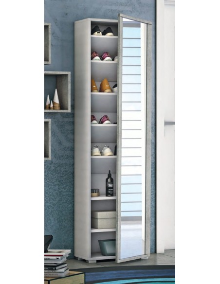 Scarpiera/ Colonna multiuso con Specchio