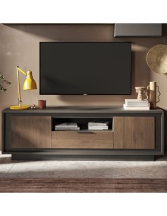 Porta TV 2ante - 1 cassetto Lava/Mercure