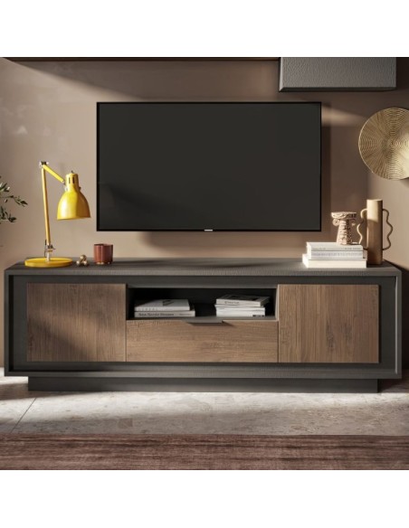 Porta TV 2ante - 1 cassetto Lava/Mercure