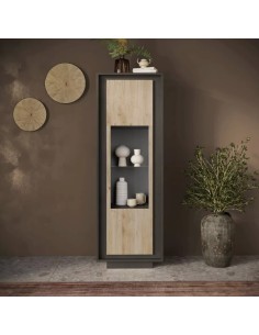 Vetrina 1 anta Lava/Rovere kadiz
