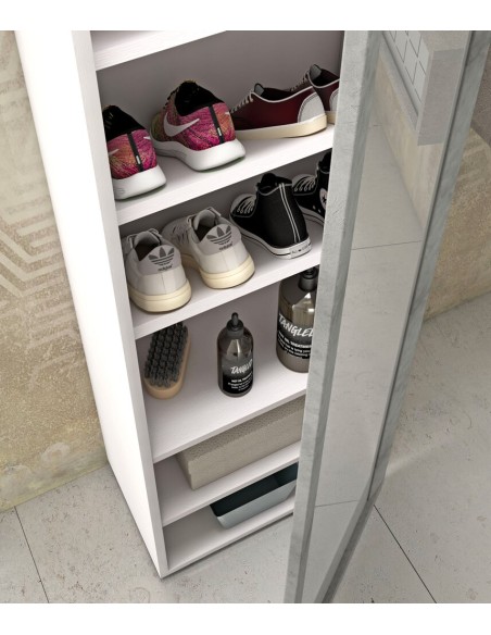 Scarpiera/ Colonna multiuso con Specchio