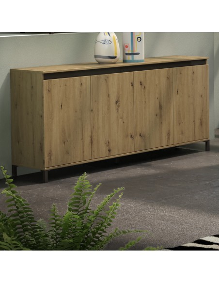 Madia 4 ante Rovere artisan su piedini