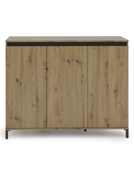 Credenza 3 ante Rovere artisan su piedini (Versione alta)