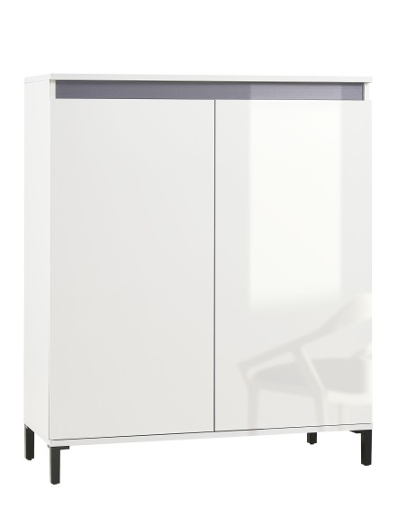 Credenza 2 ante Bianco laccato su piedini (Versione alta)