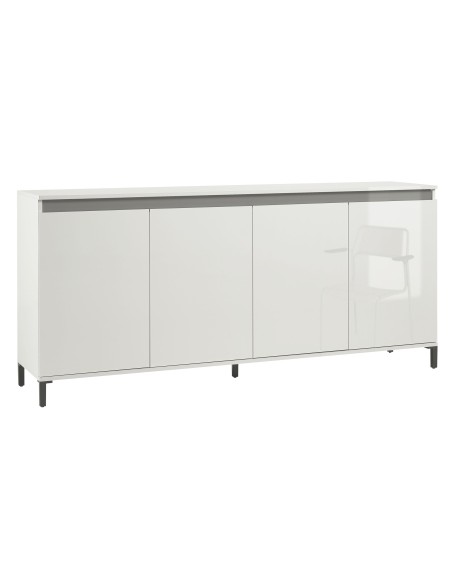 Madia 4 ante Bianco laccato su piedini