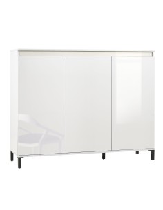 Credenza 3 ante Bianco laccato su piedini (Versione alta) 2