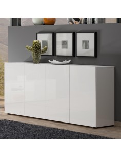 madia 4 ante mister bianco laccato lucido cm 180 2