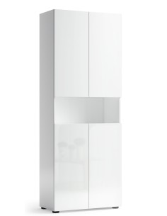 Colonna bagno 4 ante - 1 vano Bianco laccato lucido 2