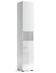 Colonna bagno 2 ante - 1 vano Bianco laccato lucido 2