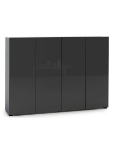 Scarpiera 4 ante 5 + 5 ripiani Antracite laccato lucido 2