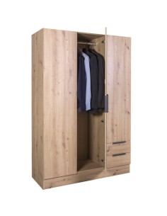 Armadio guardaroba 3 ante - 2 cassetti Rovere artisan