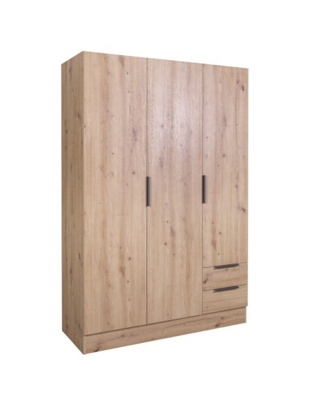 Armadio guardaroba 3 ante - 2 cassetti Rovere artisan