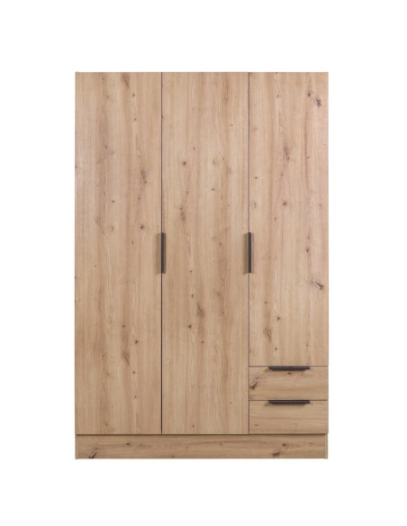 Armadio guardaroba 3 ante - 2 cassetti Rovere artisan