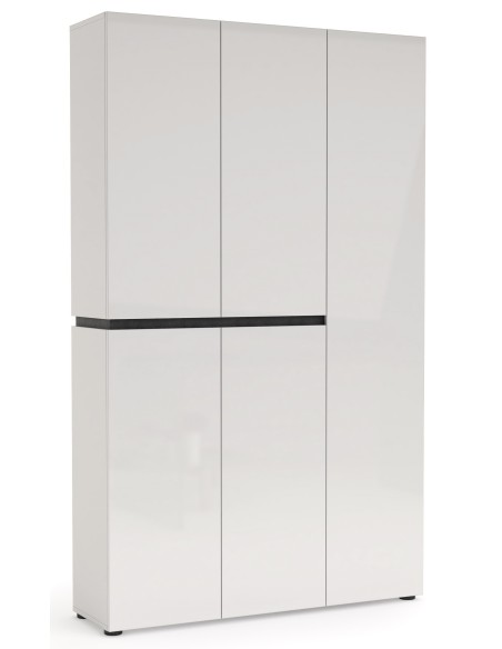 Armadio scarpiera 5 ante Bianco laccato/Ossido