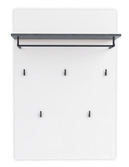 Pannello appendiabiti Bianco laccato/Ossido