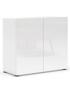 mobiletto madia 2 ante compatta bianco laccato lucido 2