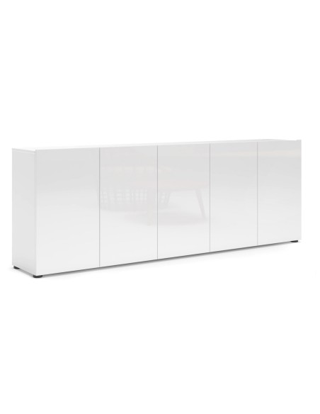 Madia 5 ante Bianco laccato cm 225