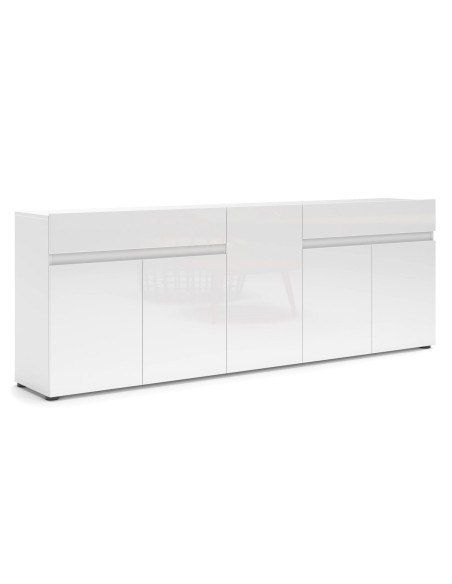 Madia 5 ante - 2 cassetti Bianco laccato cm 225