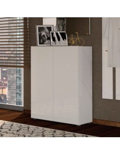 scarpiera ingresso 2 ante bianco laccato lucido 2