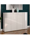 Scarpiera 4 ante 5 + 5 ripiani Bianco laccato lucido