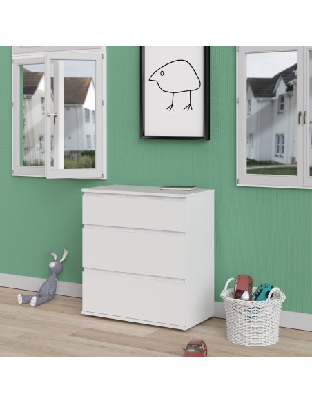 Cassettiera 3 cassetti bianco