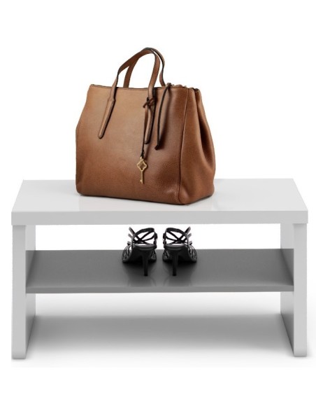 Panca da ingresso Bianco laccato/Antracite