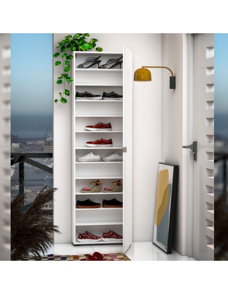 Scarpiera 1 anta Bianco laccato