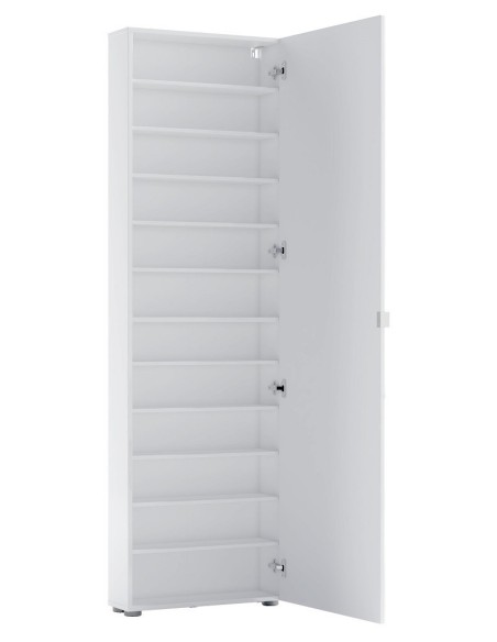 Scarpiera 1 anta specchio Bianco laccato cm 60