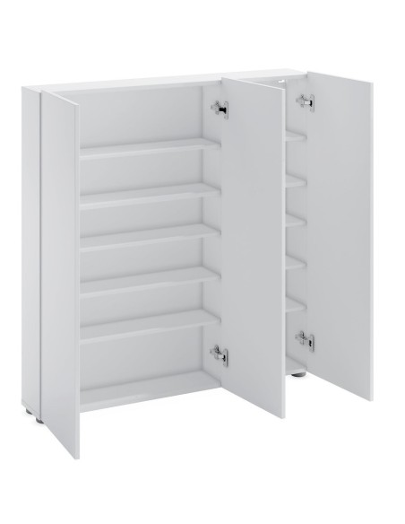 Scarpiera 3 ante bassa Bianco laccato Slim