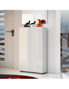 Scarpiera 2 ante bassa Bianco laccato Slim