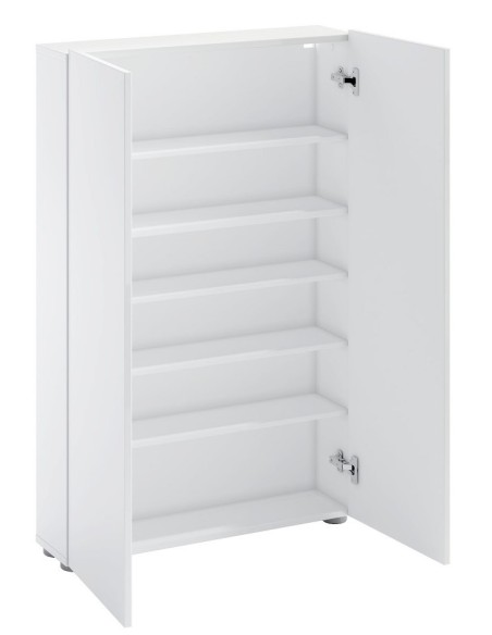 Scarpiera 2 ante bassa Bianco laccato Slim